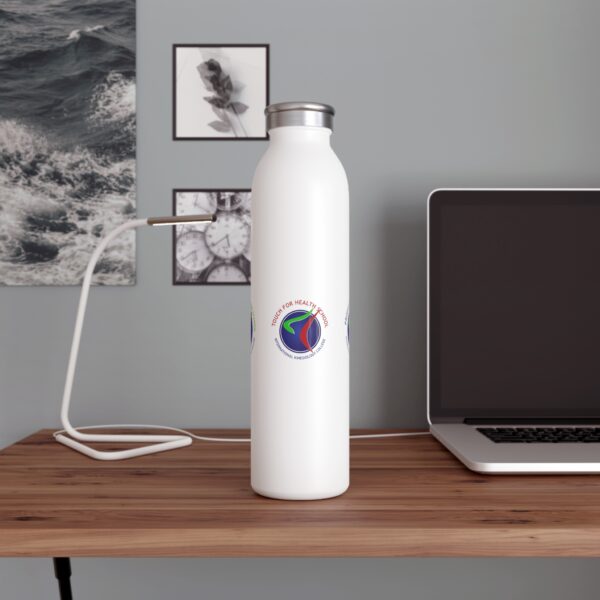 IKC Schools logos Slim Water Bottle – Eco-Friendly Hydration for Movement, Balance & Wellness